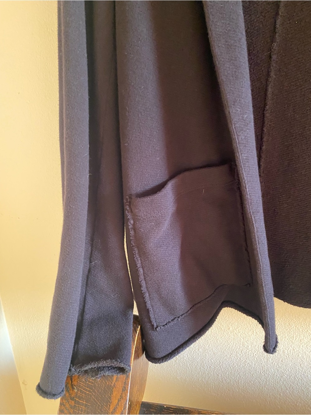 Eileen Fisher French Terry Organic Cotton Black Jacket - Picture 6 of 8